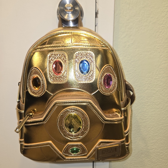 Disney Loungefly Marvel Inevitable Infinity Stones Mini Backpack - Picture 2 of 6
